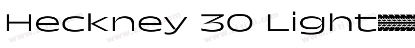 Heckney 30 Light字体转换